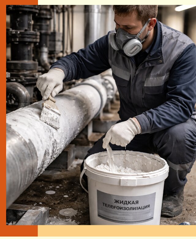 Утепление оборудования жидкой теплоизоляцией в Ачинске
