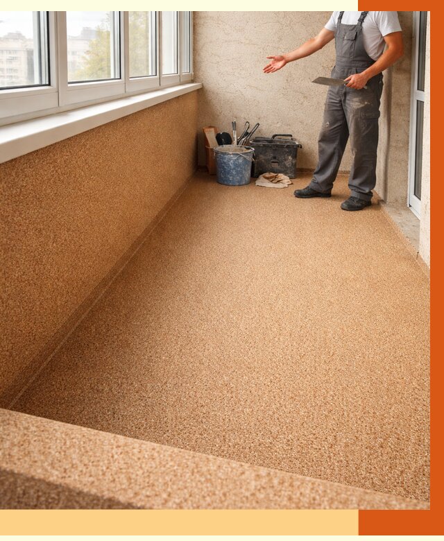 Утепление балкона жидкой пробкой в Ачинске от 3697 руб/м² под ключ | ТепломастерЧнс