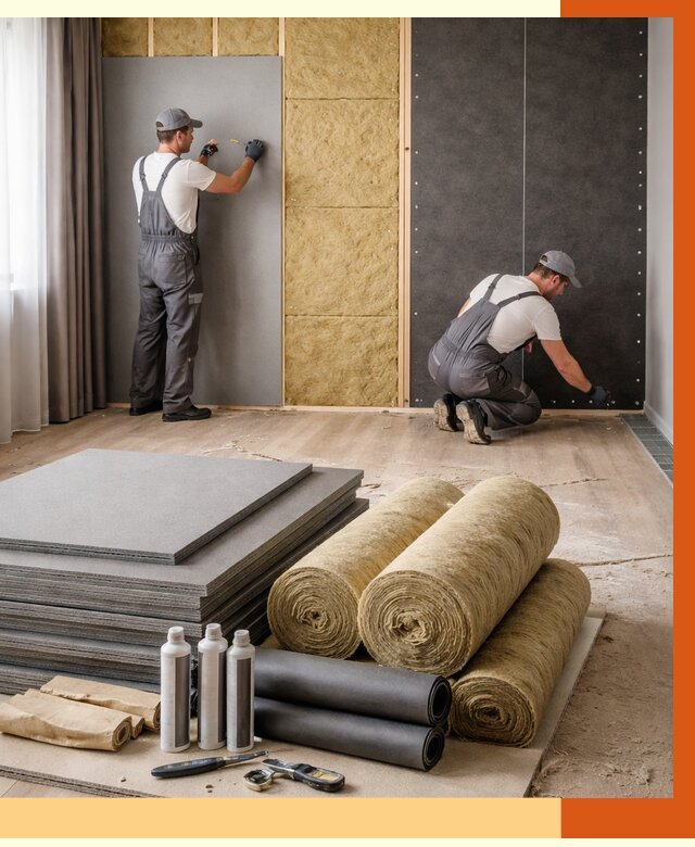 Шумоизоляция дома в Ачинске от 4559 руб/м2 — комплексная звукоизоляция под ключ | ТепломастерЧнс