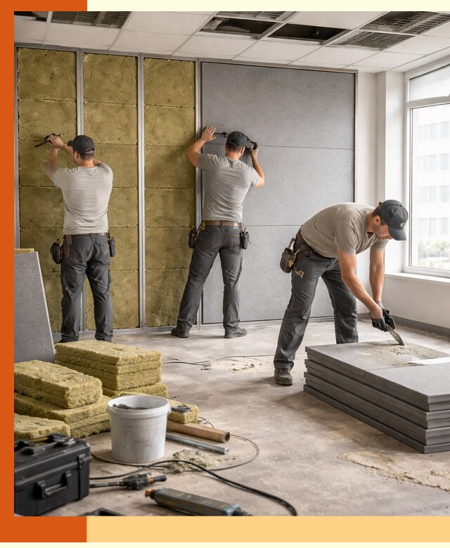 Профессиональная шумоизоляция офисов в Ачинске для комфорта сотрудников