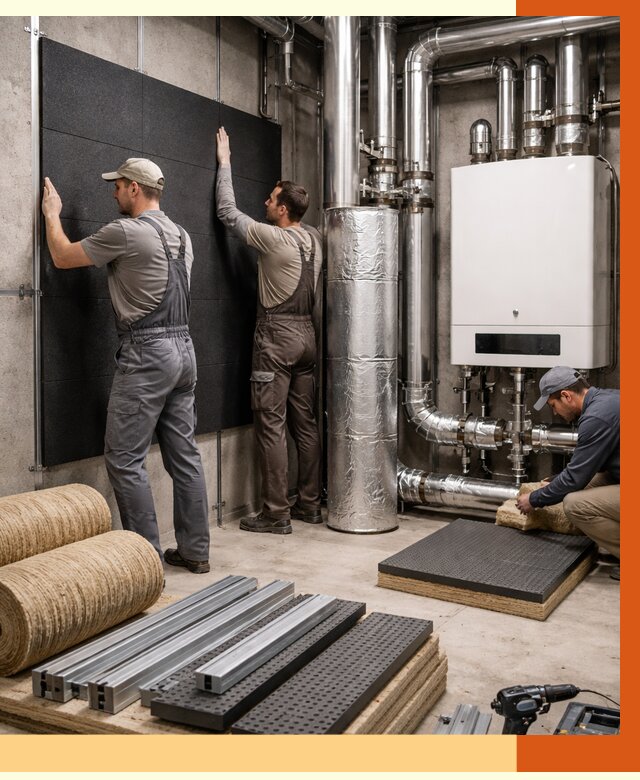 Шумоизоляция котельной в Ачинске от 6585 руб. под ключ | Профессиональная звукоизоляция — ТепломастерЧнс