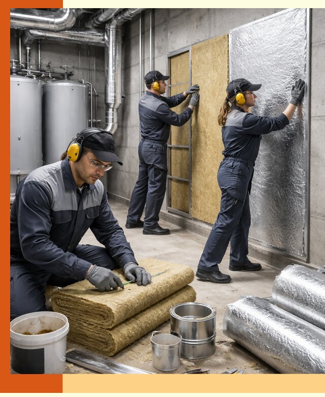 Шумоизоляция котельной в Ачинске: профессиональный монтаж и материалы