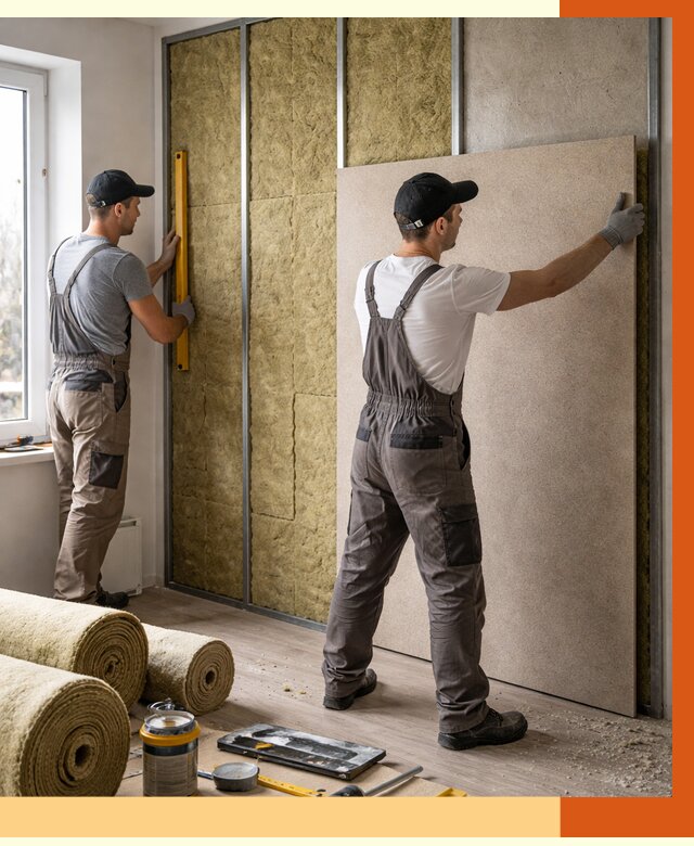 Шумоизоляция стен в Ачинске от 4559 руб/м2 — звукоизоляция стен под ключ | ТепломастерЧнс