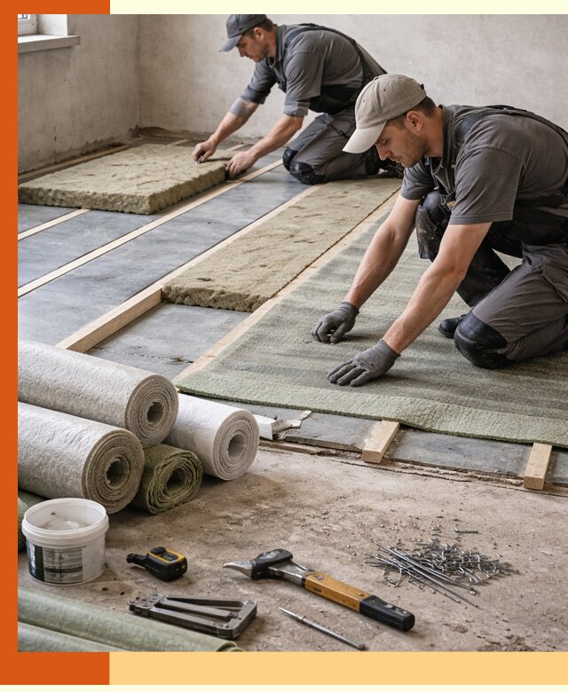 Шумоизоляция пола в Ачинске — профессиональная звукоизоляция помещений