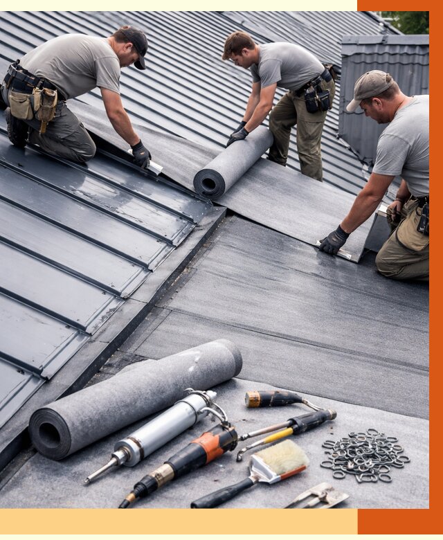 Гидроизоляция металлической кровли полимочевиной в Ачинске от 8611 руб. | ТепломастерЧнс