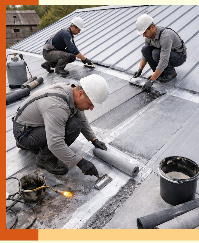 Гидроизоляция металлической кровли с гарантией в Ачинске