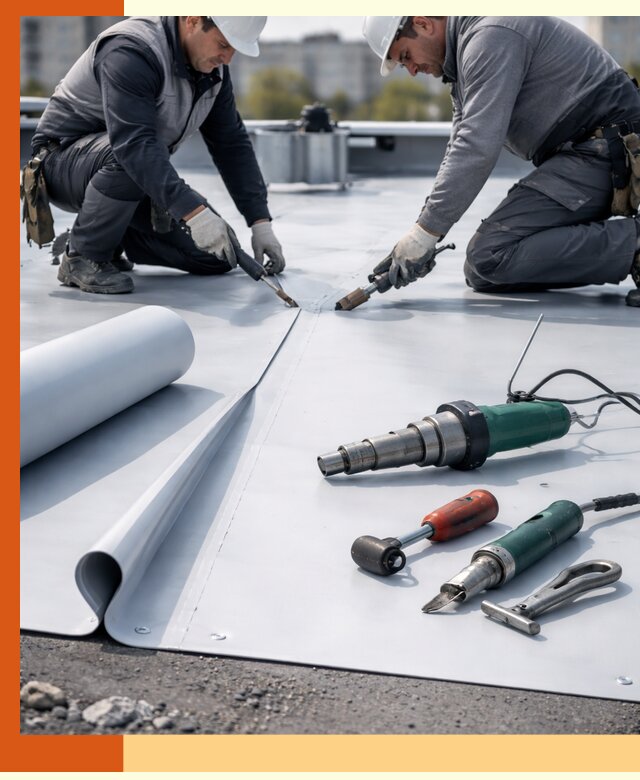 Гидроизоляция мембранной кровли в Ачинске: монтаж и ремонт быстро