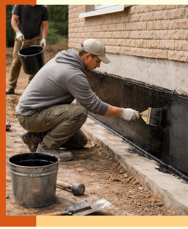 Гидроизоляция цоколя домов и зданий в Ачинске эффективными методами