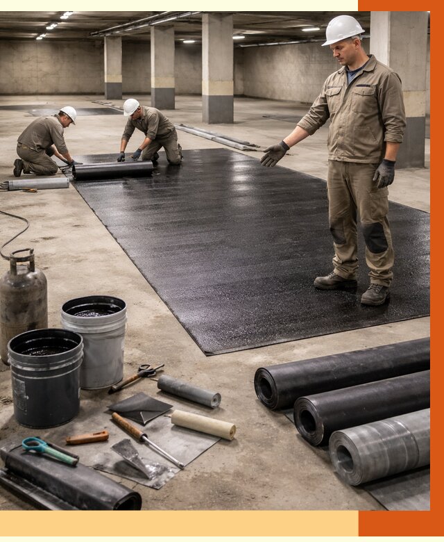 Гидроизоляция паркинга в Ачинске от 1216 руб/м² — профессиональная защита | ТепломастерЧнс