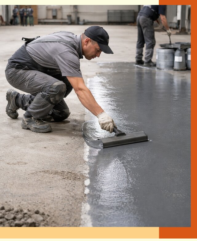 Гидроизоляция промышленного пола в Ачинске от 1216 руб./м2 — ТепломастерЧнс специалисты под ключ