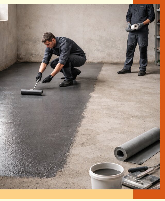 Гидроизоляция гаражного пола в Ачинске от 3546 руб./м² — ТепломастерЧнс профессионально