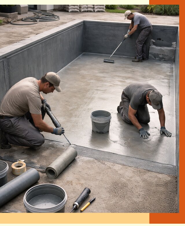 Профессиональная гидроизоляция бассейна в Ачинске от 6585 руб. за м2 | ТепломастерЧнс