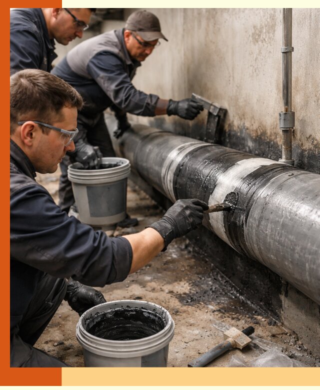 Гидроизоляция труб в Ачинске — защита и герметизация коммуникаций