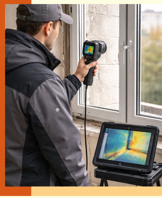Тепловизионное обследование дома в Ачинске для выявления утечек тепла
