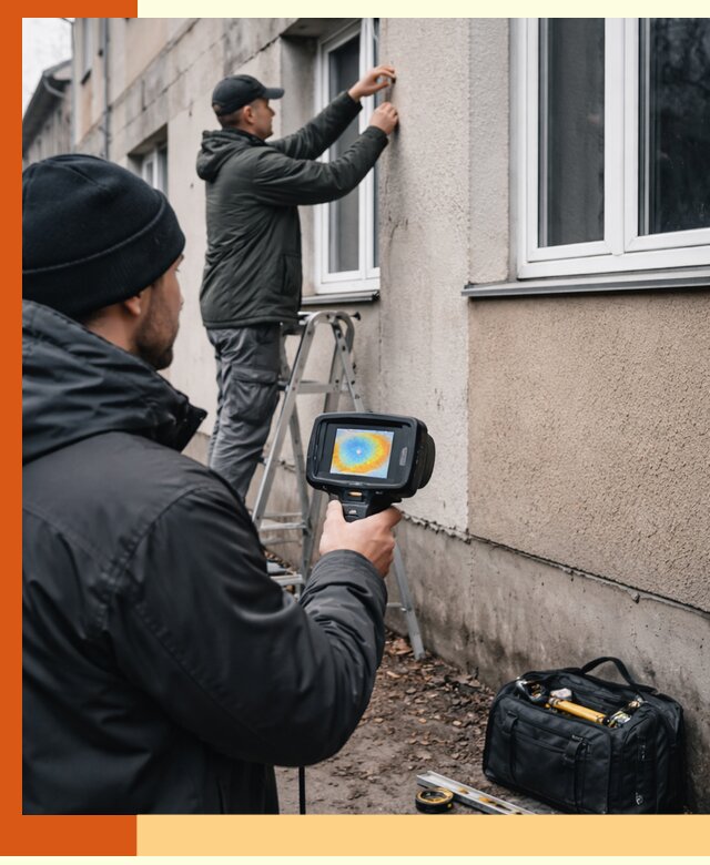 Тепловизионное обследование фасада в Ачинске для выявления дефектов