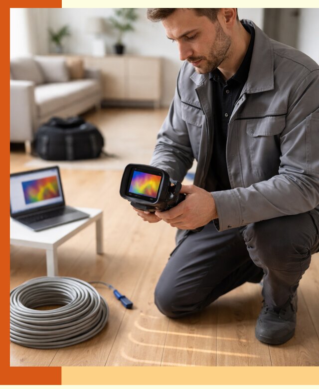 Тепловизионное обследование тёплого пола в Ачинске для точной диагностики