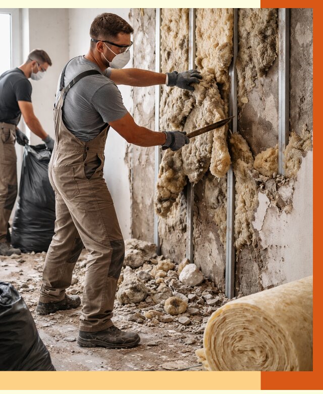 Демонтаж старого утеплителя в Ачинске от 3546 руб. — работы под ключ | ТепломастерЧнс