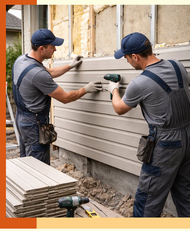 Монтаж сайдинга после утепления в Ачинске качественно и надежно